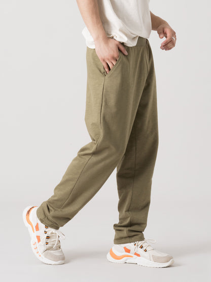 PANTALONE UOMO EVERLAST SLUB IN FELPA LEGGERA CON COULISSE E TASCHE