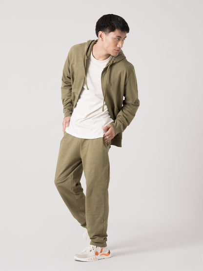 PANTALONE UOMO EVERLAST SLUB IN FELPA LEGGERA CON COULISSE E TASCHE