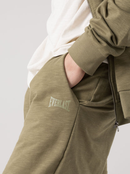 PANTALONE UOMO EVERLAST SLUB IN FELPA LEGGERA CON COULISSE E TASCHE