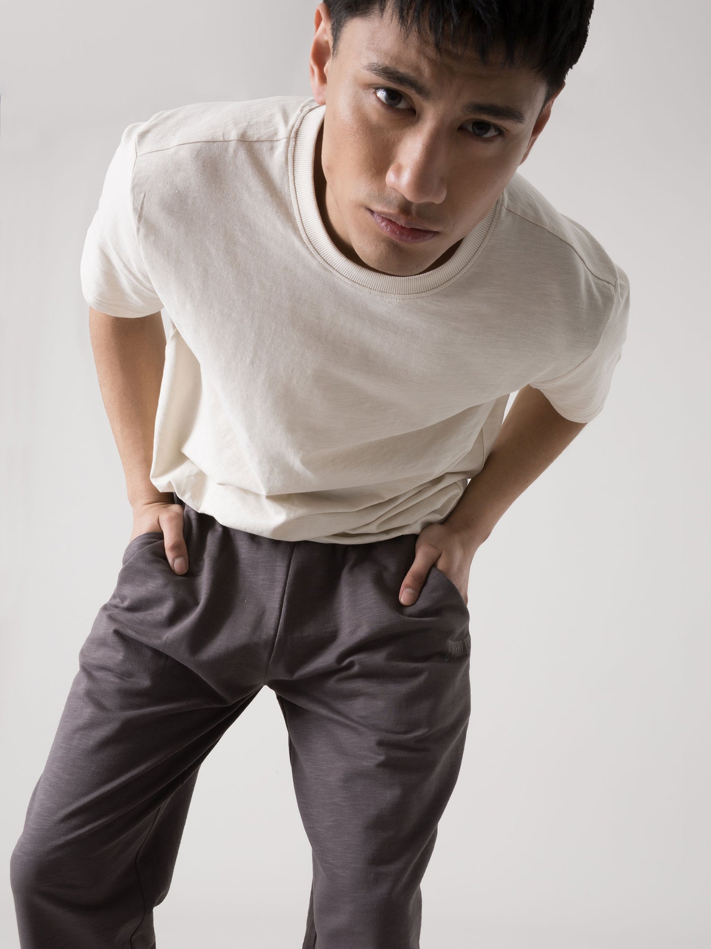 PANTALONE UOMO EVERLAST SLUB IN FELPA LEGGERA CON COULISSE E TASCHE
