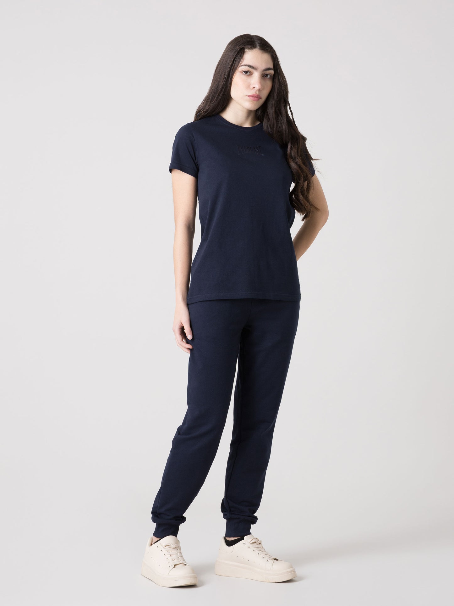 T-SHIRT DONNA EVERLAST IN JERSEY CON LOGO FRONTALE, MORBIDA E LEGGERA