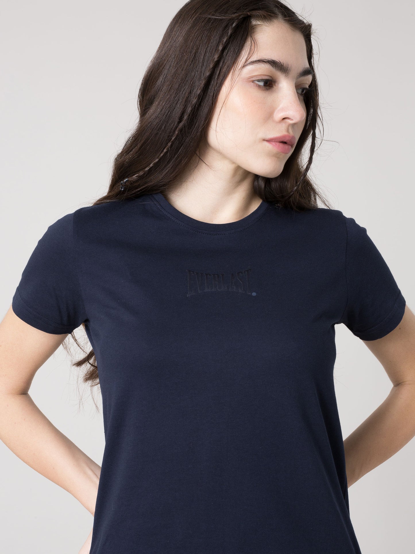 T-SHIRT DONNA EVERLAST IN JERSEY CON LOGO FRONTALE, MORBIDA E LEGGERA