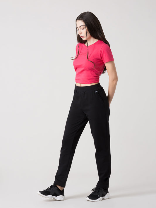 EVERLAST PANTALONE FELPA STRETCH DONNA CON VITA ELASTICIZZATA E TASCHE LATERALI