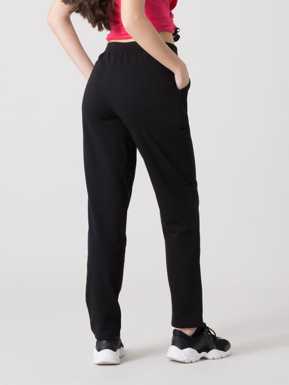 EVERLAST PANTALONE FELPA STRETCH DONNA CON VITA ELASTICIZZATA E TASCHE LATERALI