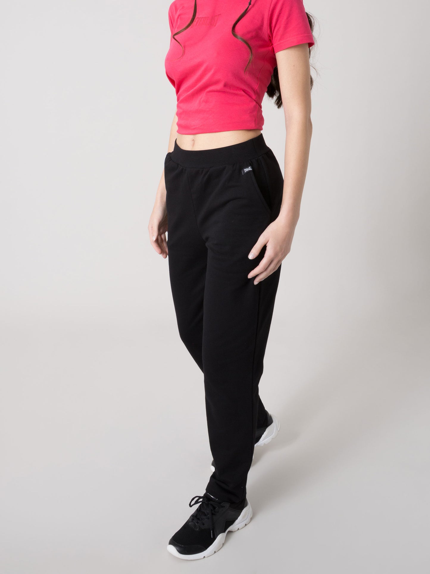 EVERLAST PANTALONE FELPA STRETCH DONNA CON VITA ELASTICIZZATA E TASCHE LATERALI