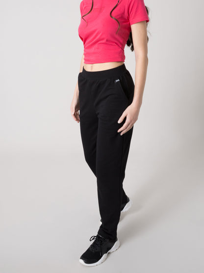 EVERLAST PANTALONE FELPA STRETCH DONNA CON VITA ELASTICIZZATA E TASCHE LATERALI