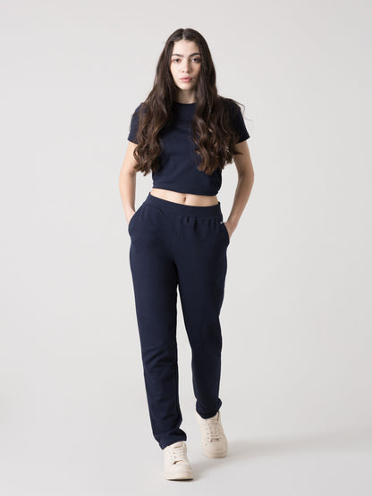 EVERLAST PANTALONE FELPA STRETCH DONNA CON VITA ELASTICIZZATA E TASCHE LATERALI