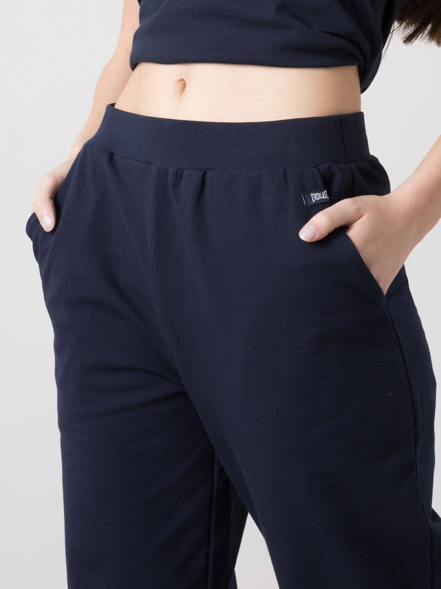 EVERLAST PANTALONE FELPA STRETCH DONNA CON VITA ELASTICIZZATA E TASCHE LATERALI
