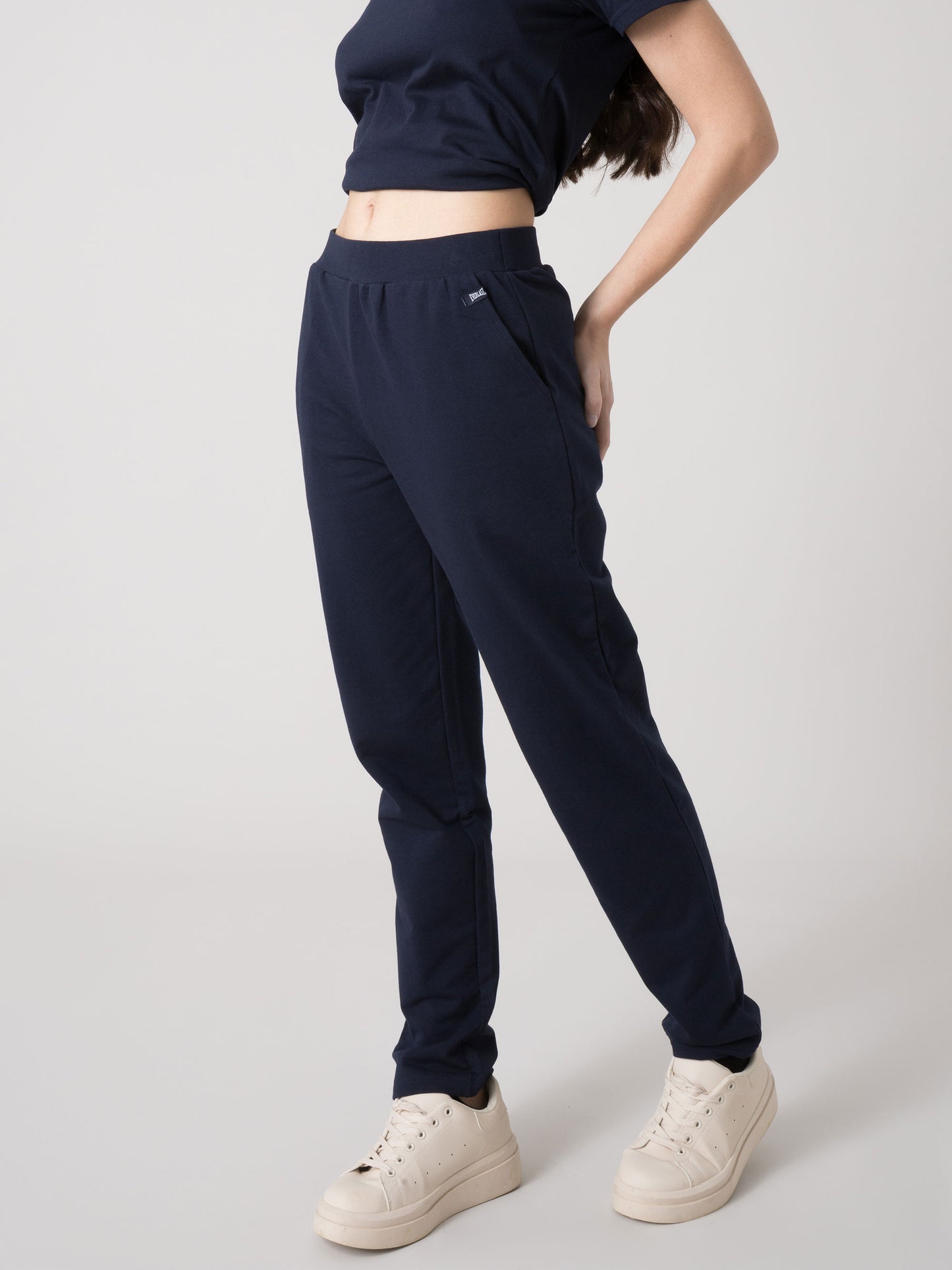 EVERLAST PANTALONE FELPA STRETCH DONNA CON VITA ELASTICIZZATA E TASCHE LATERALI