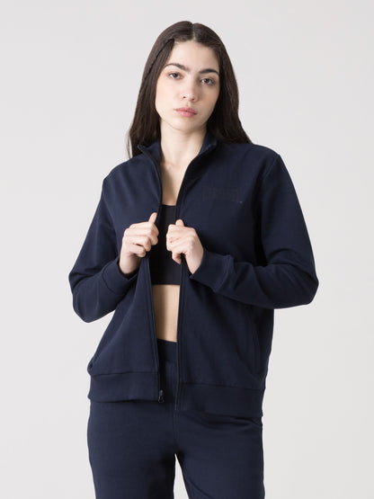 EVERLAST FELPA FULL ZIP DONNA STRETCH CON COLLO ALTO E TASCHE LATERALI