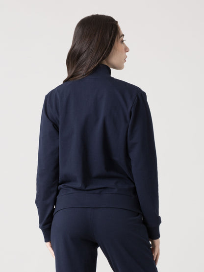 EVERLAST FELPA FULL ZIP DONNA STRETCH CON COLLO ALTO E TASCHE LATERALI