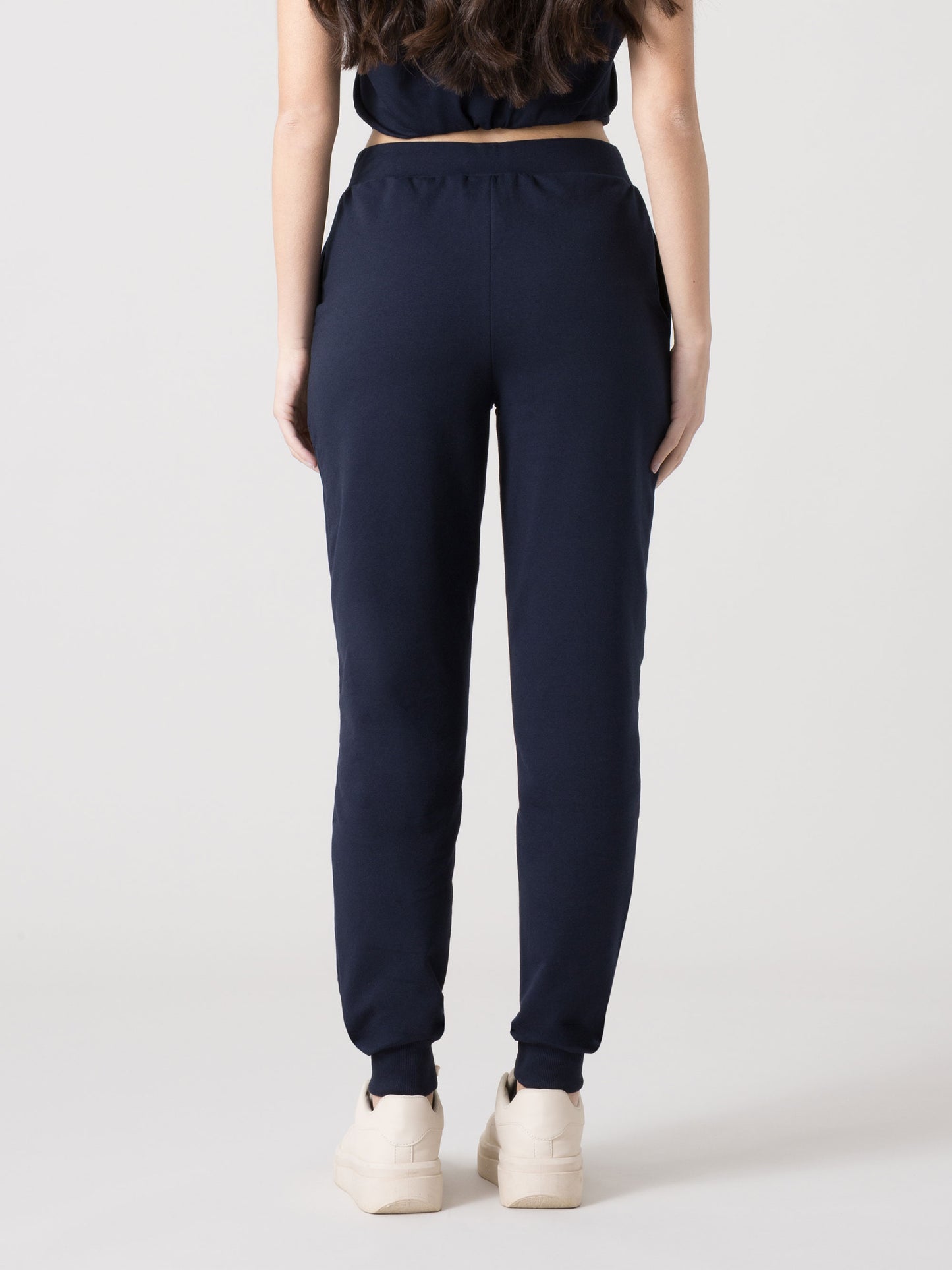PANTALONE SPORTIVO DONNA EVERLAST IN FELPA JERSEY STRETCH NON GARZATA CON TASCHE