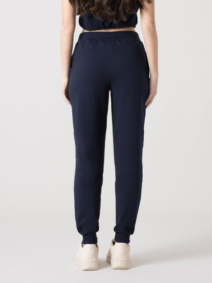 PANTALONE SPORTIVO DONNA EVERLAST IN FELPA JERSEY STRETCH NON GARZATA CON TASCHE
