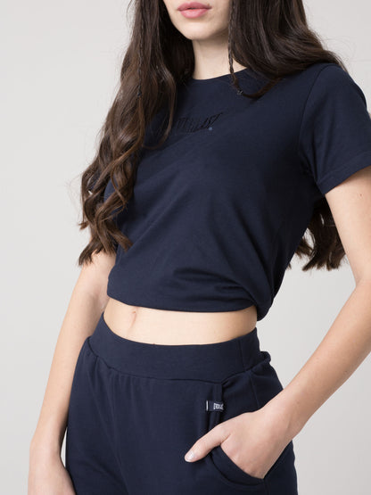PANTALONE SPORTIVO DONNA EVERLAST IN FELPA JERSEY STRETCH NON GARZATA CON TASCHE