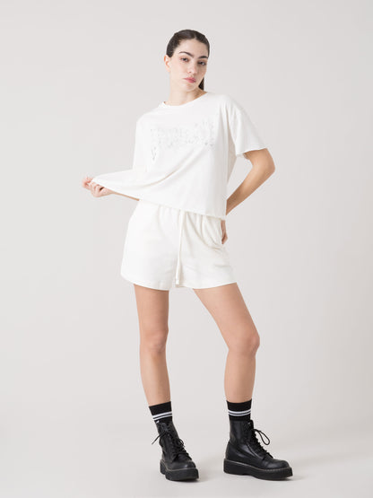 T-SHIRT DONNA EVERLAST LIGHT JERSEY CON LOGO FOIL
