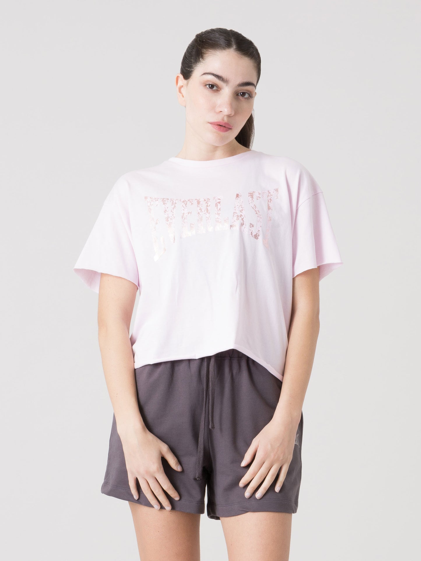T-SHIRT DONNA EVERLAST LIGHT JERSEY CON LOGO FOIL