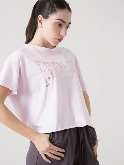 T-SHIRT DONNA EVERLAST LIGHT JERSEY CON LOGO FOIL