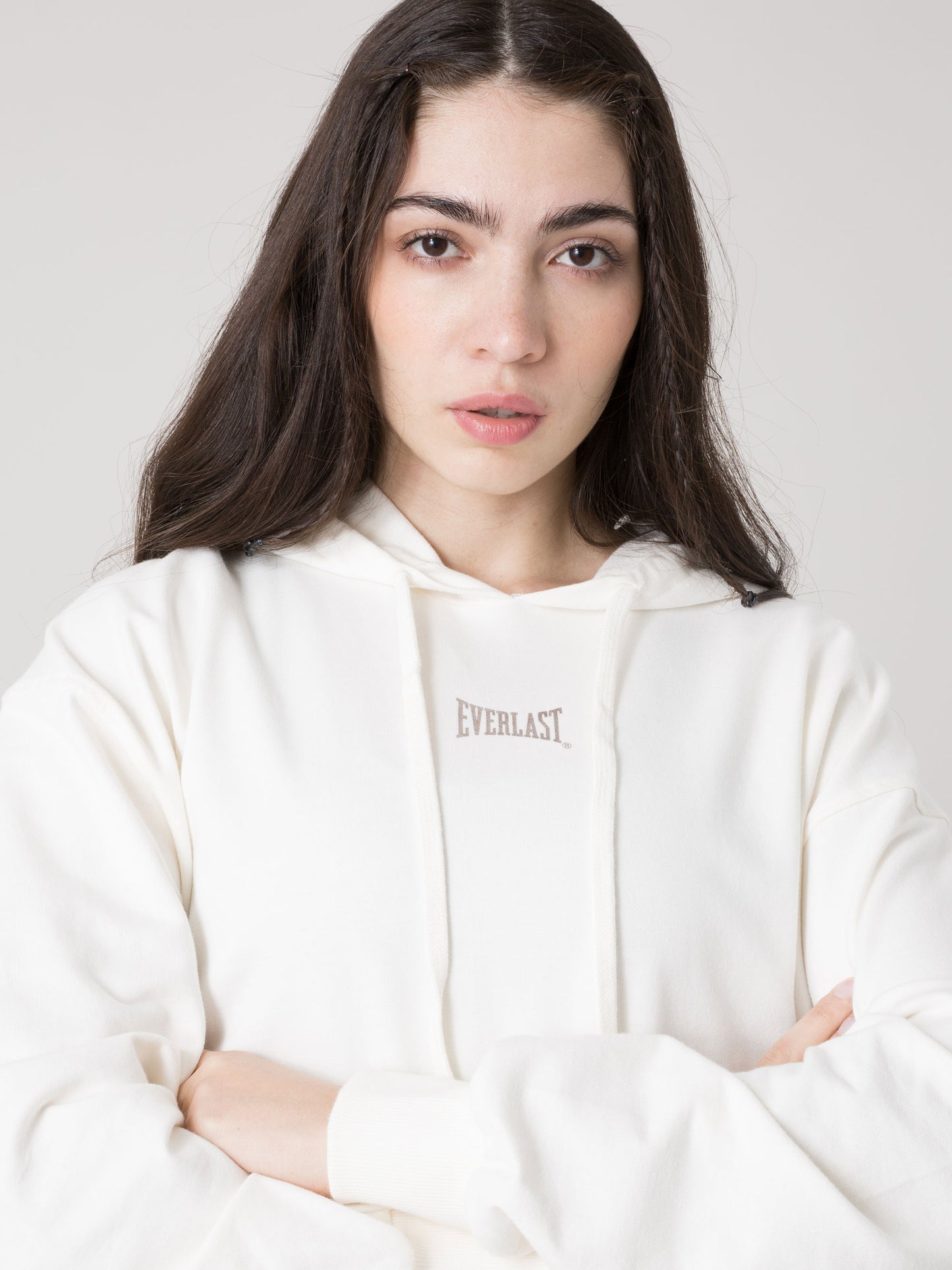 FELPA CON CAPPUCCIO DONNA EVERLAST IN TESSUTO NON GARZATO