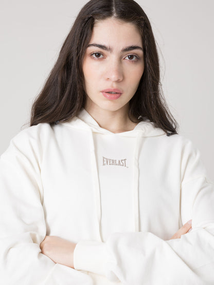 FELPA CON CAPPUCCIO DONNA EVERLAST IN TESSUTO NON GARZATO