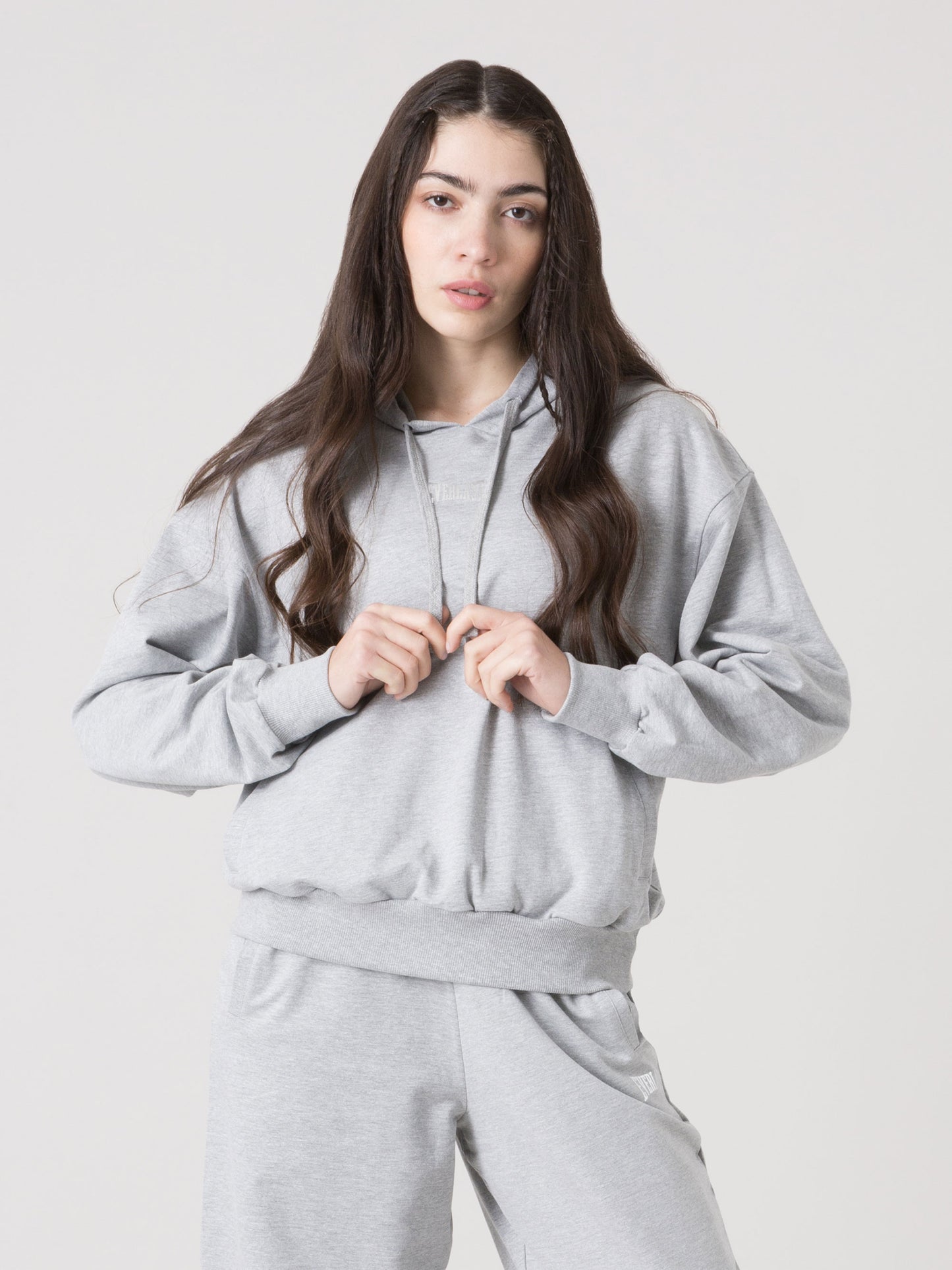 FELPA CON CAPPUCCIO DONNA EVERLAST IN TESSUTO NON GARZATO