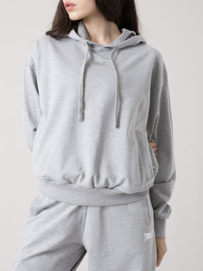 FELPA CON CAPPUCCIO DONNA EVERLAST IN TESSUTO NON GARZATO