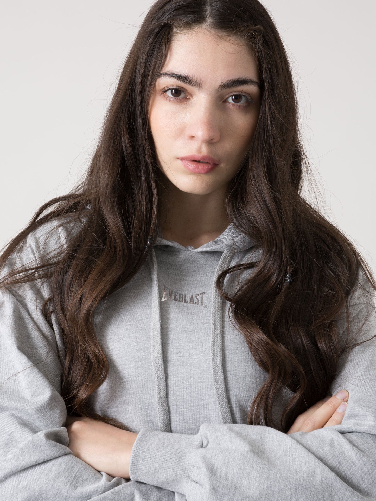 FELPA CON CAPPUCCIO DONNA EVERLAST IN TESSUTO NON GARZATO
