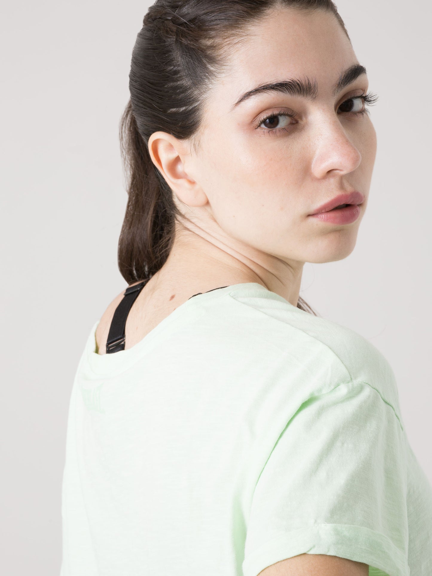 EVERLAST T-SHIRT DONNA IN LIGHT SLUB JERSEY CON SCOLLO A V PROFONDO