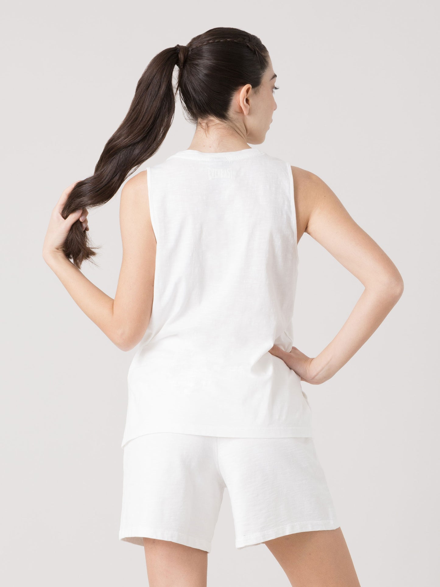 CANOTTA DONNA EVERLAST IN LIGHT SLUB JERSEY CON SCOLLO A V