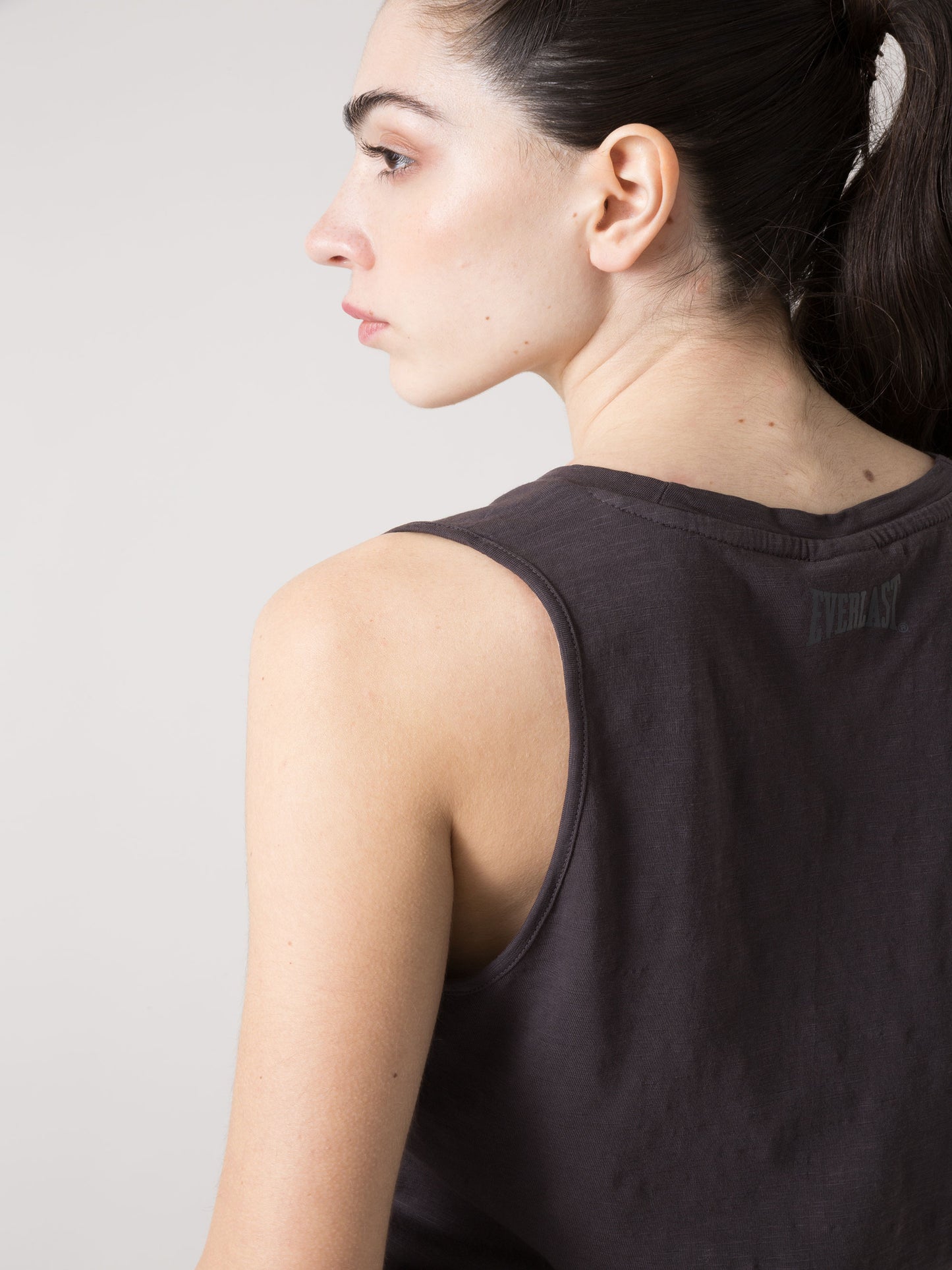 CANOTTA DONNA EVERLAST IN LIGHT SLUB JERSEY CON SCOLLO A V