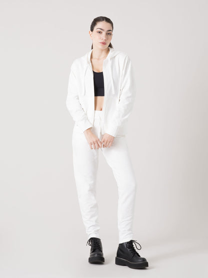 EVERLAST FELPA DONNA FULL ZIP CON CAPPUCCIO IN SLUB