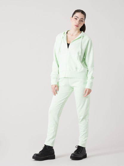 EVERLAST FELPA DONNA FULL ZIP CON CAPPUCCIO IN SLUB