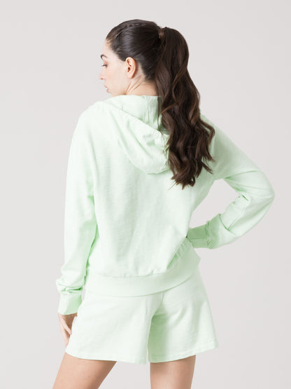 FELPA DONNA EVERLAST CON CAPPUCCIO E SCOLLO AMPIO IN TESSUTO FELPATO