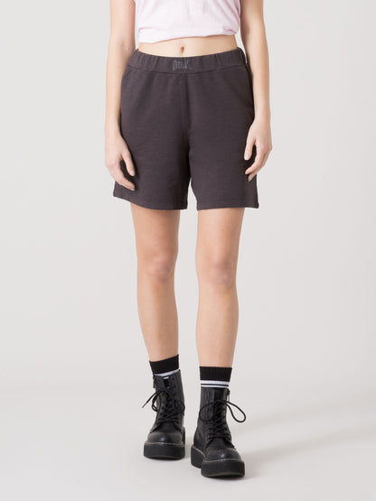 EVERLAST SHORTS DONNA IN FELPA SLUB NON GARZATA CON VITA ELASTICA E TASCHE