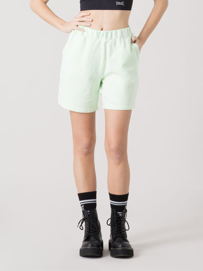 EVERLAST SHORTS DONNA IN FELPA SLUB NON GARZATA CON VITA ELASTICA E TASCHE