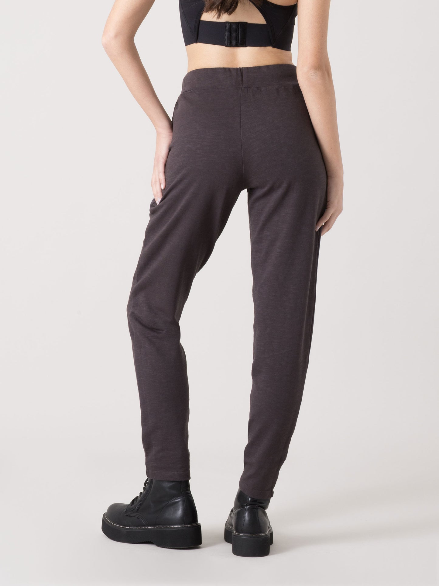 PANTALONE DONNA EVERLAST IN FELPA SLUB NON GARZATA CON COULISSE
