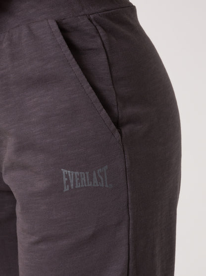 PANTALONE DONNA EVERLAST IN FELPA SLUB NON GARZATA CON COULISSE