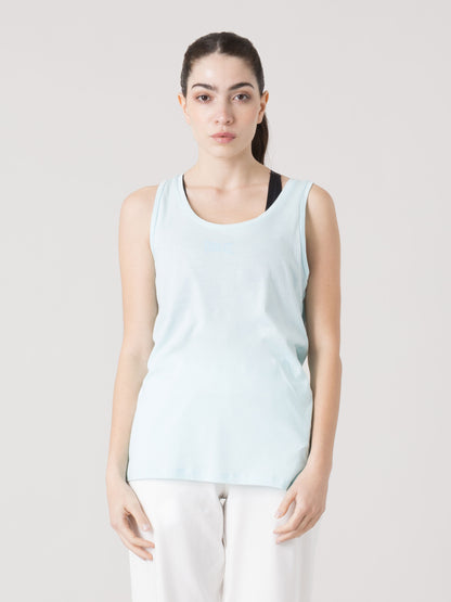 EVERLAST CANOTTA DONNA IN COTONE MODAL CON SCOLLO ROTONDO E LOGO FRONTALE