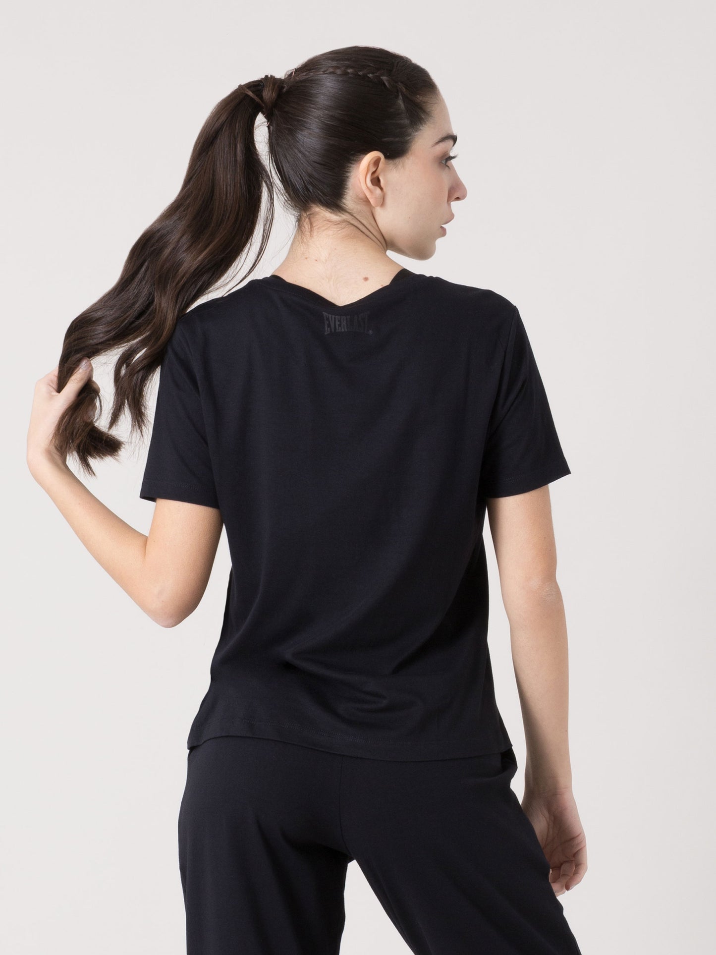 T-SHIRT DONNA EVERLAST LOGO IN STRASS A MANICA CORTA