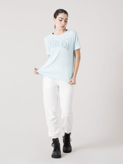 T-SHIRT DONNA EVERLAST LOGO IN STRASS A MANICA CORTA