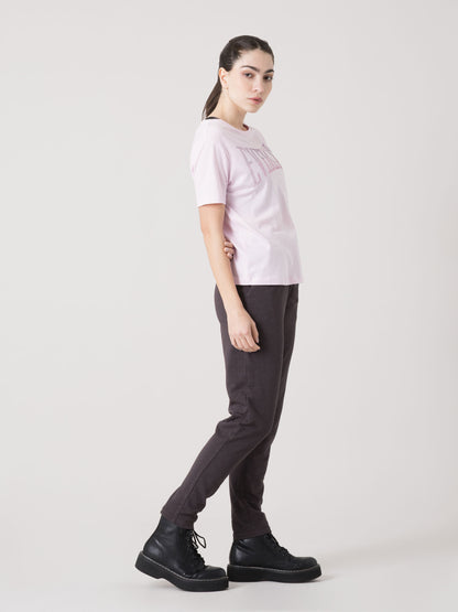 T-SHIRT DONNA EVERLAST LOGO IN STRASS A MANICA CORTA