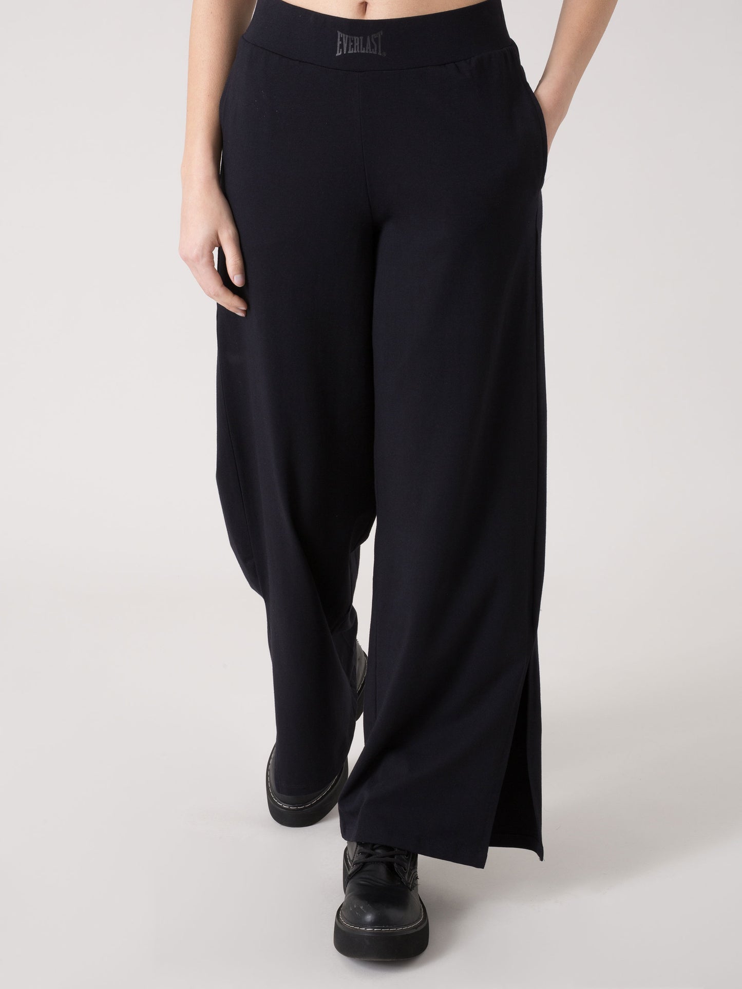 PANTALONI DONNA EVERLAST WIDE LEG SPORTIVI CON TASCHE