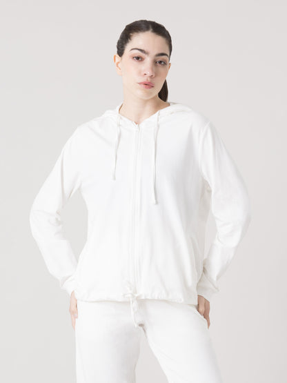 EVERLAST FELPA DONNA FULL ZIP CON CAPPUCCIO E STRASS