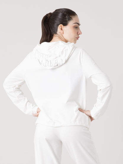 EVERLAST FELPA DONNA FULL ZIP CON CAPPUCCIO E STRASS