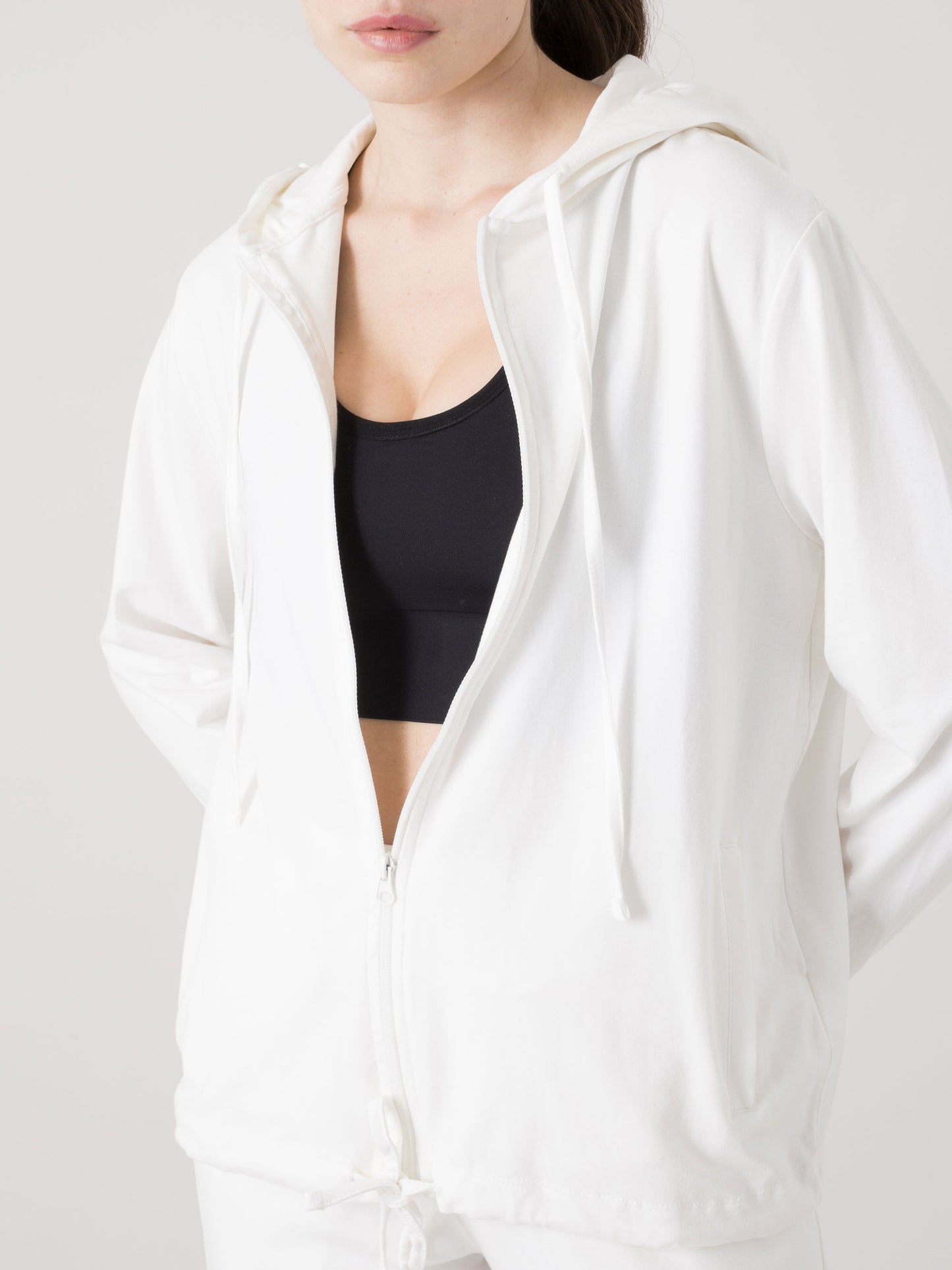 EVERLAST FELPA DONNA FULL ZIP CON CAPPUCCIO E STRASS