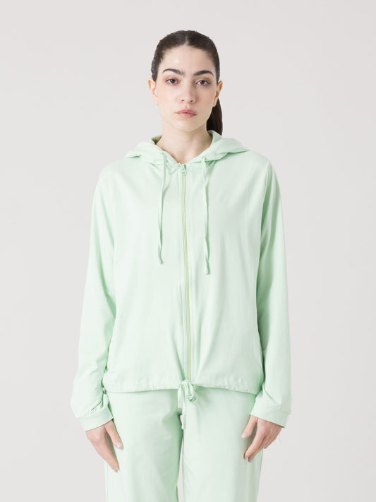 EVERLAST FELPA DONNA FULL ZIP CON CAPPUCCIO E STRASS