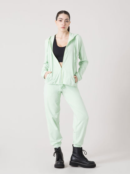 EVERLAST FELPA DONNA FULL ZIP CON CAPPUCCIO E STRASS