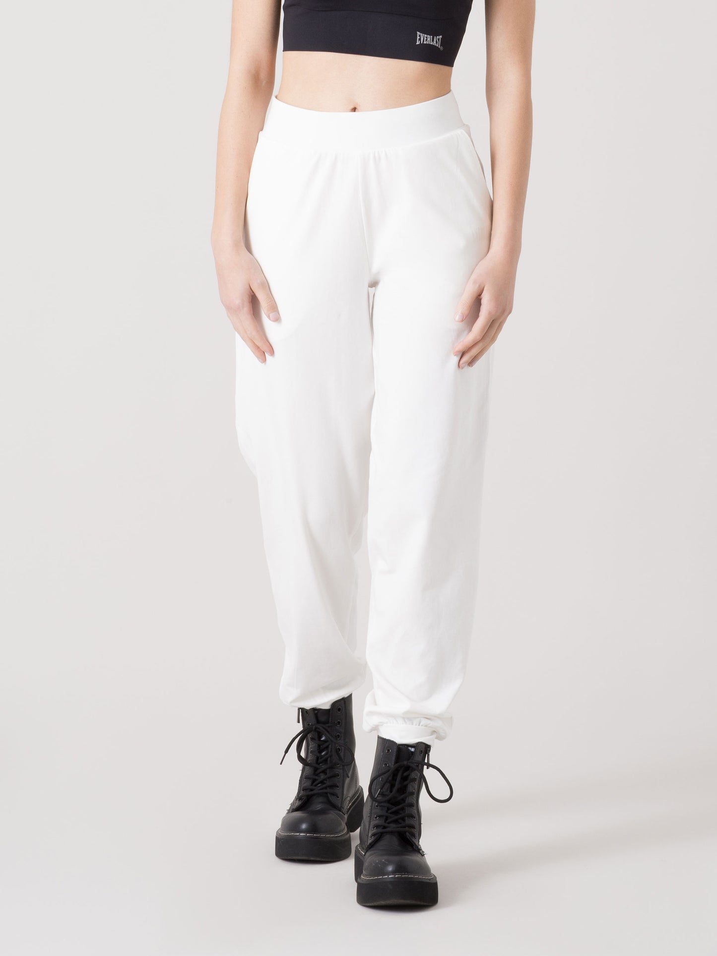 PANTALONE JOGGER DONNA EVERLAST IN JERSEY STRETCH DI COTONE MODAL CON FASCIA ELASTICA