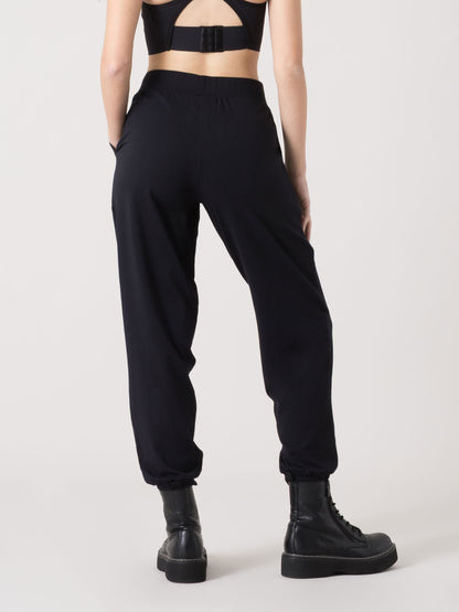 PANTALONE JOGGER DONNA EVERLAST IN JERSEY STRETCH DI COTONE MODAL CON FASCIA ELASTICA