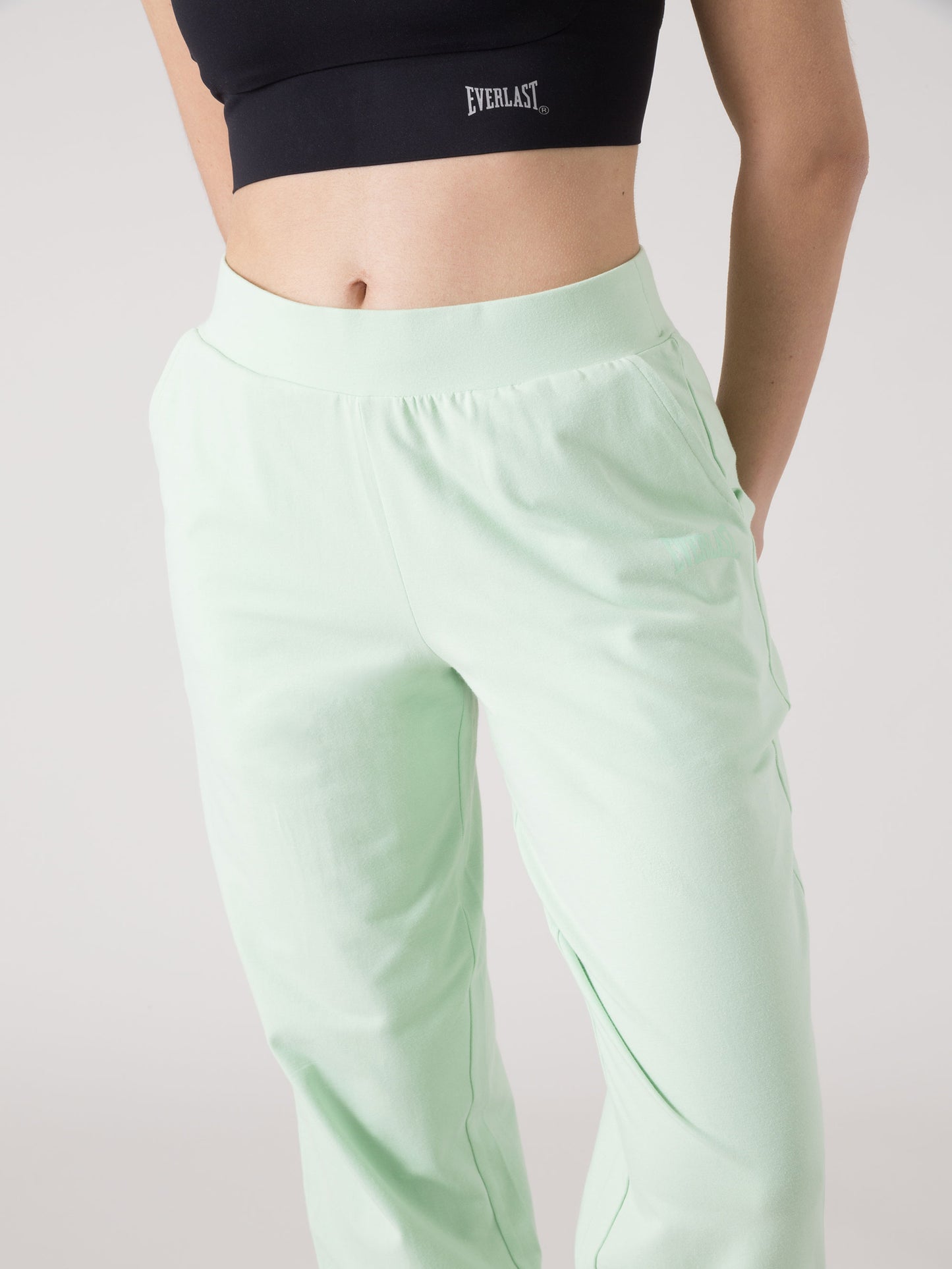 PANTALONE JOGGER DONNA EVERLAST IN JERSEY STRETCH DI COTONE MODAL CON FASCIA ELASTICA
