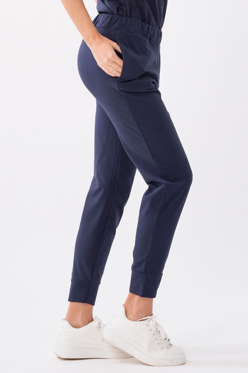 PANTALONE ESSENZIALE IN JERSEY STRETCH